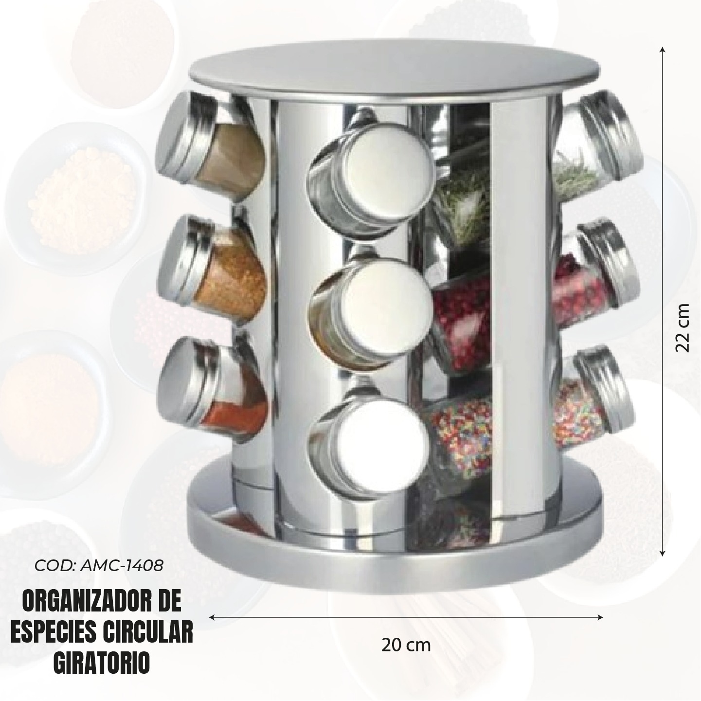 ORGANIZADOR DE ESPECIES CIRCULAR GIRATO